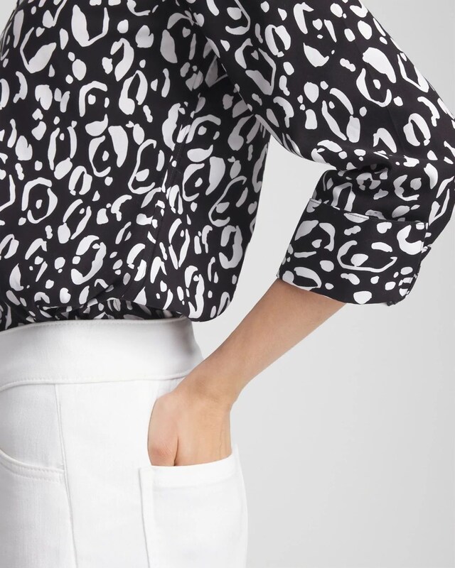 No Iron Stretch Leopard Shirt - image 4